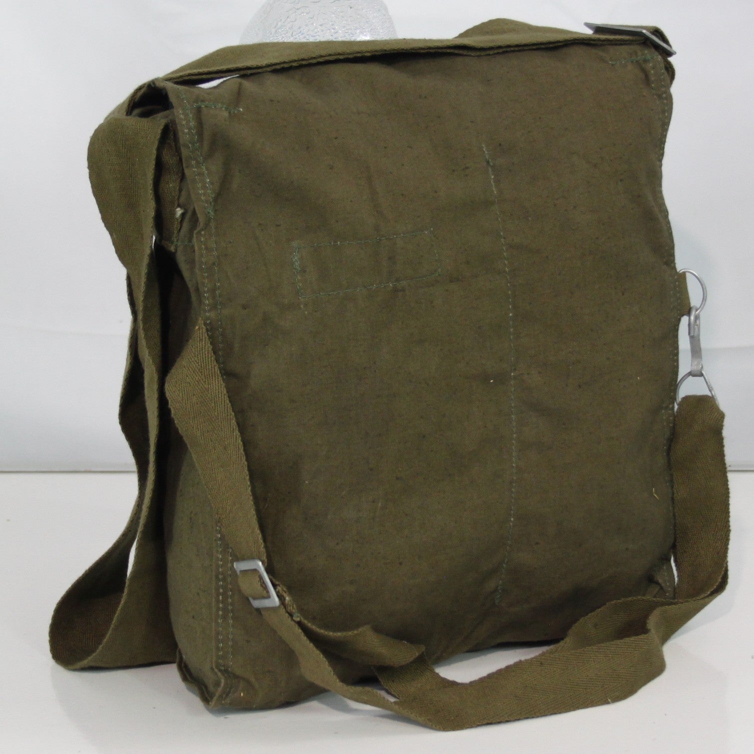 Genuine Surplus Bulgarian Army Vintage Side bag Khaki with Leather Strap (3394)