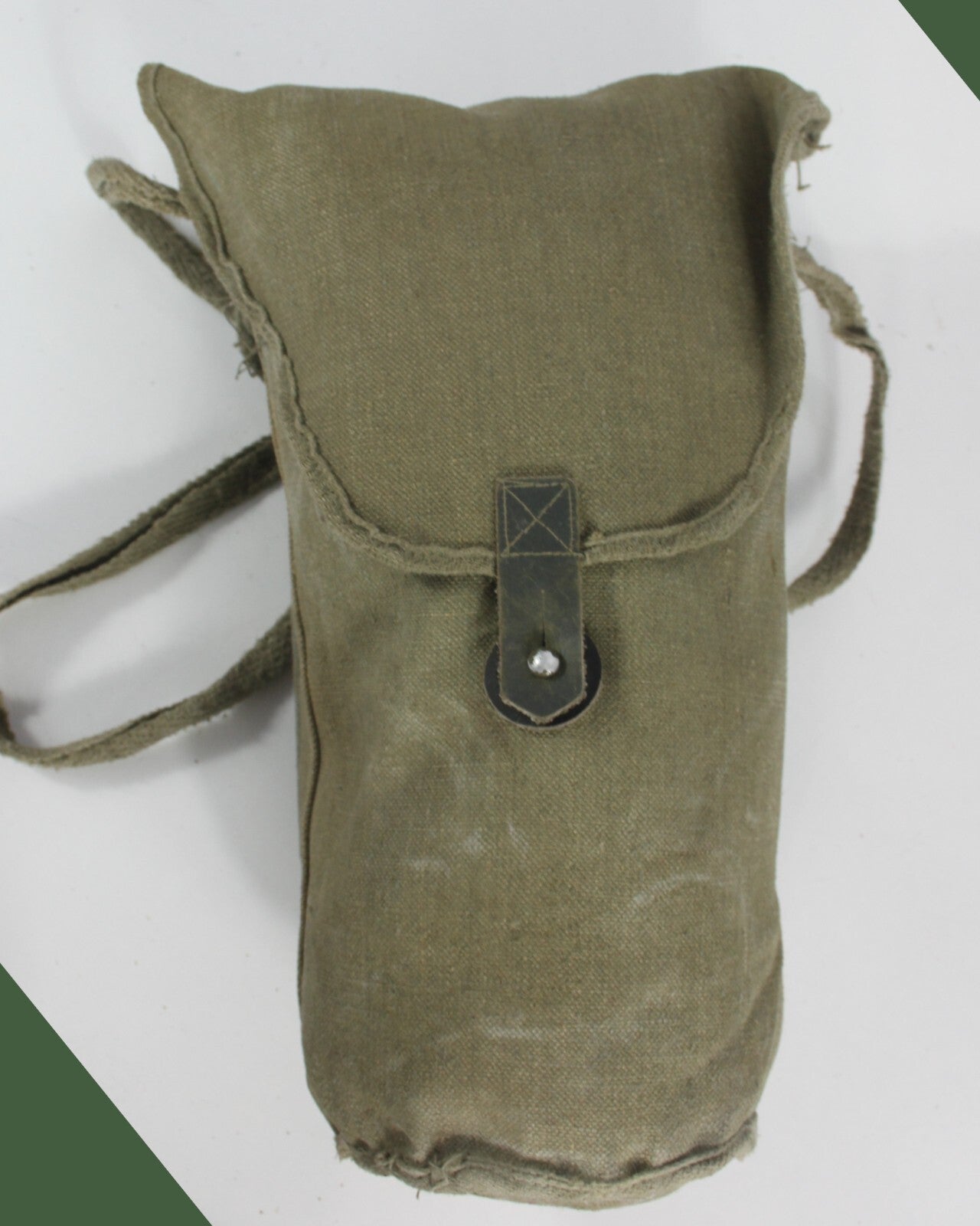 Genuine Surplus Italian WWII Side Gas Mask Bag Vintage Lightweight Canvas (1430)