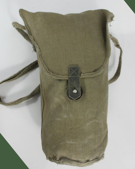 Genuine Surplus Italian WWII Side Gas Mask Bag Vintage Lightweight Canvas (1430)