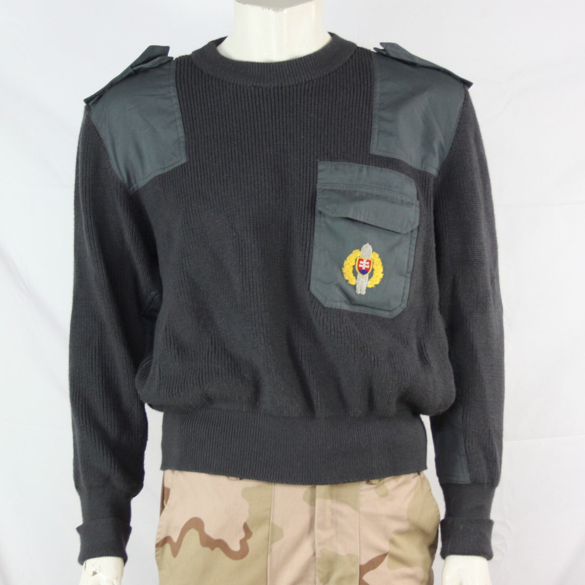 Genuine Surplus Slovakian Army Embroidered Jumper with Pocket Wool 42-44" (3255)