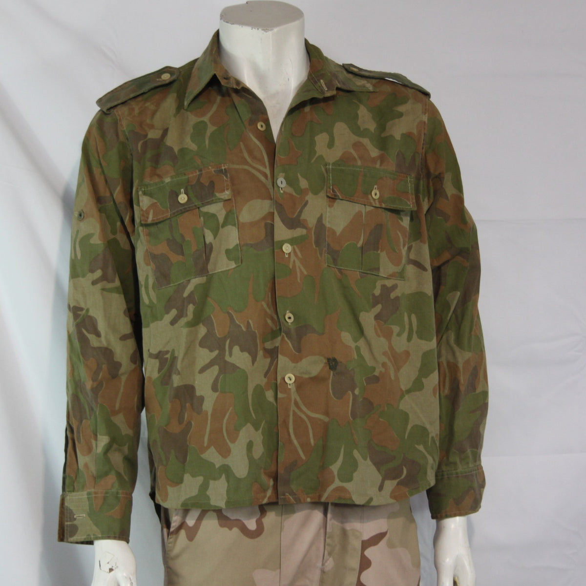 Romanian Army  Camo Shirt Genuine Surplus Jungle 15.5" (4215)