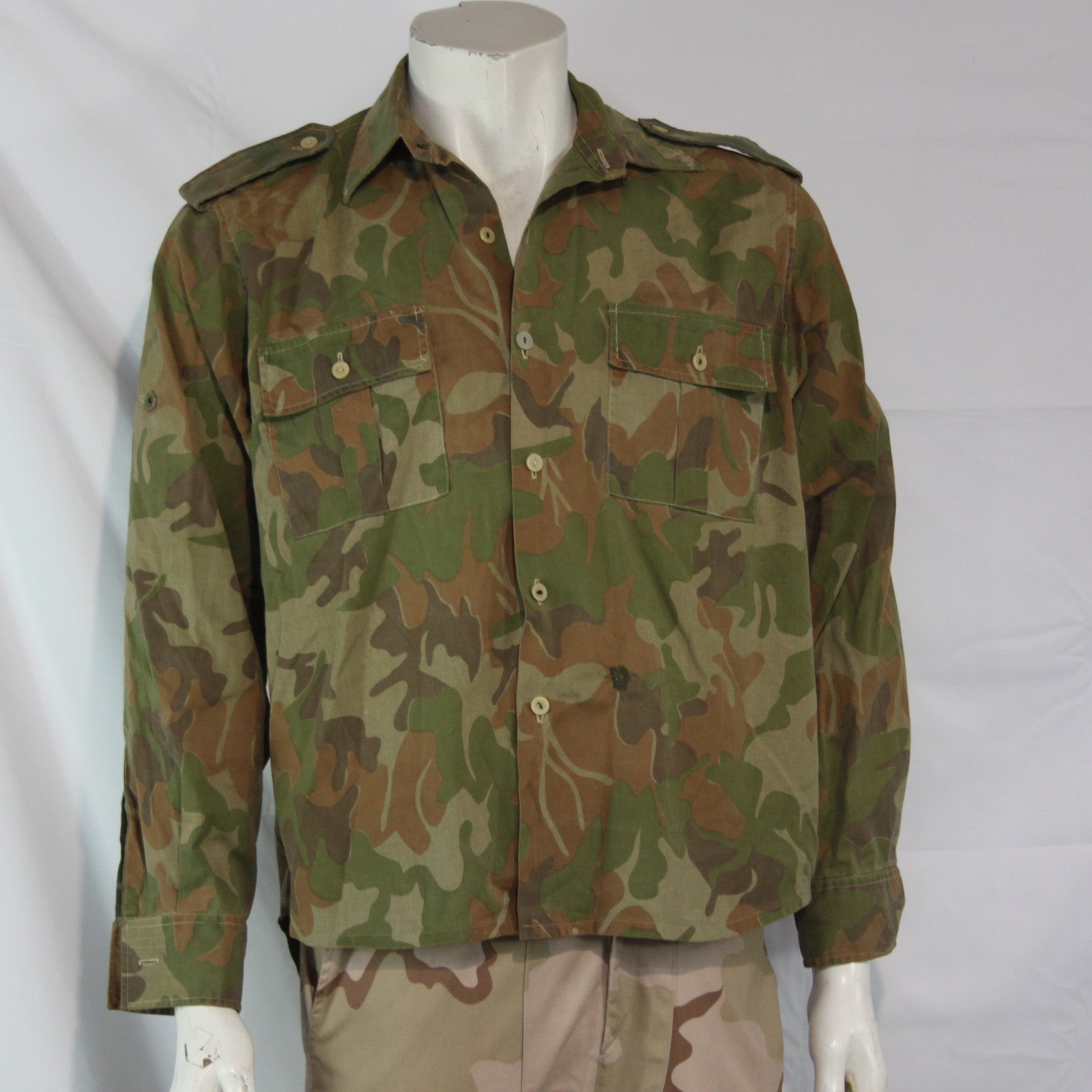Romanian Army  Camo Shirt Genuine Surplus Jungle 15.5" (4215)
