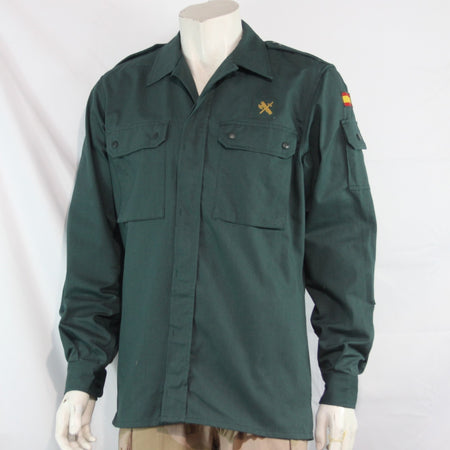 Genuine Surplus Spanish Army Bottle Green Field Shirt  42" (4279)