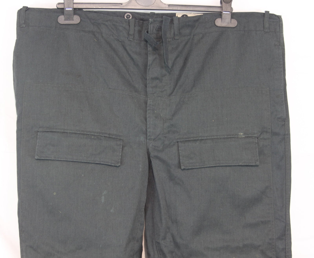 Genuine Surplus French / Belgian Vintage Canvas Trousers Stiff Navy 44" (1534)