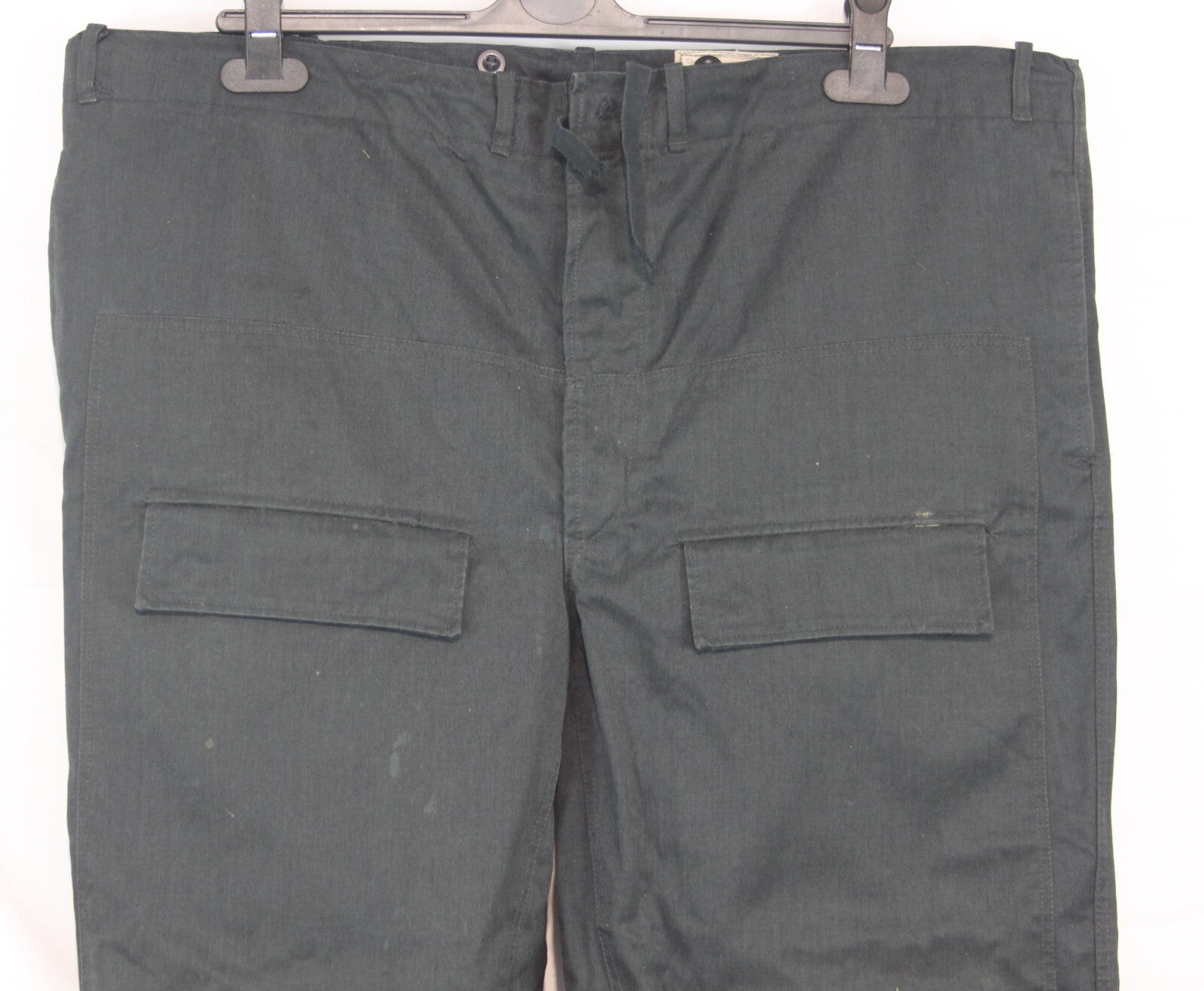 Genuine Surplus French / Belgian Vintage Canvas Trousers Stiff Navy 44" (1534)