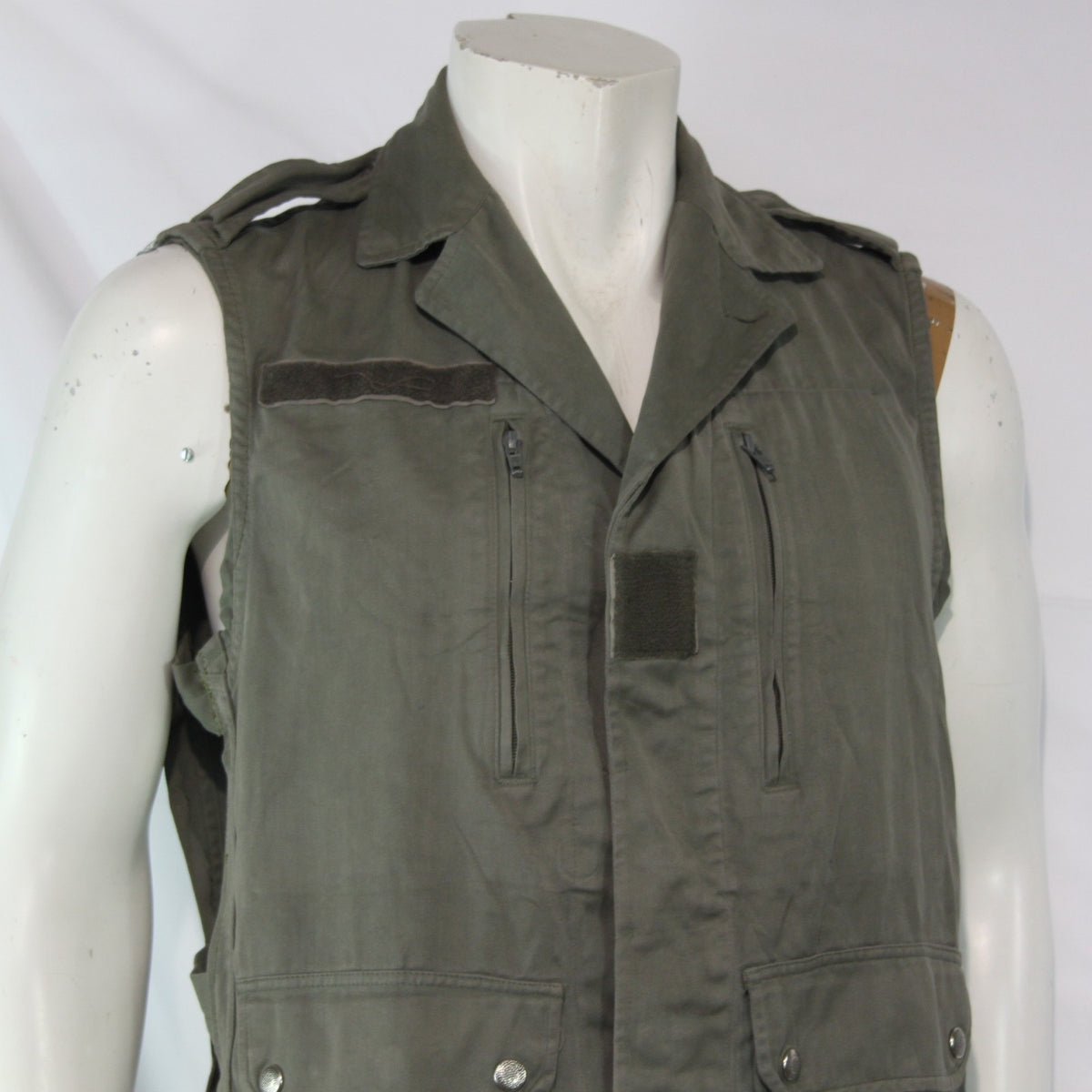 Genuine Surplus French Jacket Converted to Goa Gilet Open SideCanvas 38"  (4217)