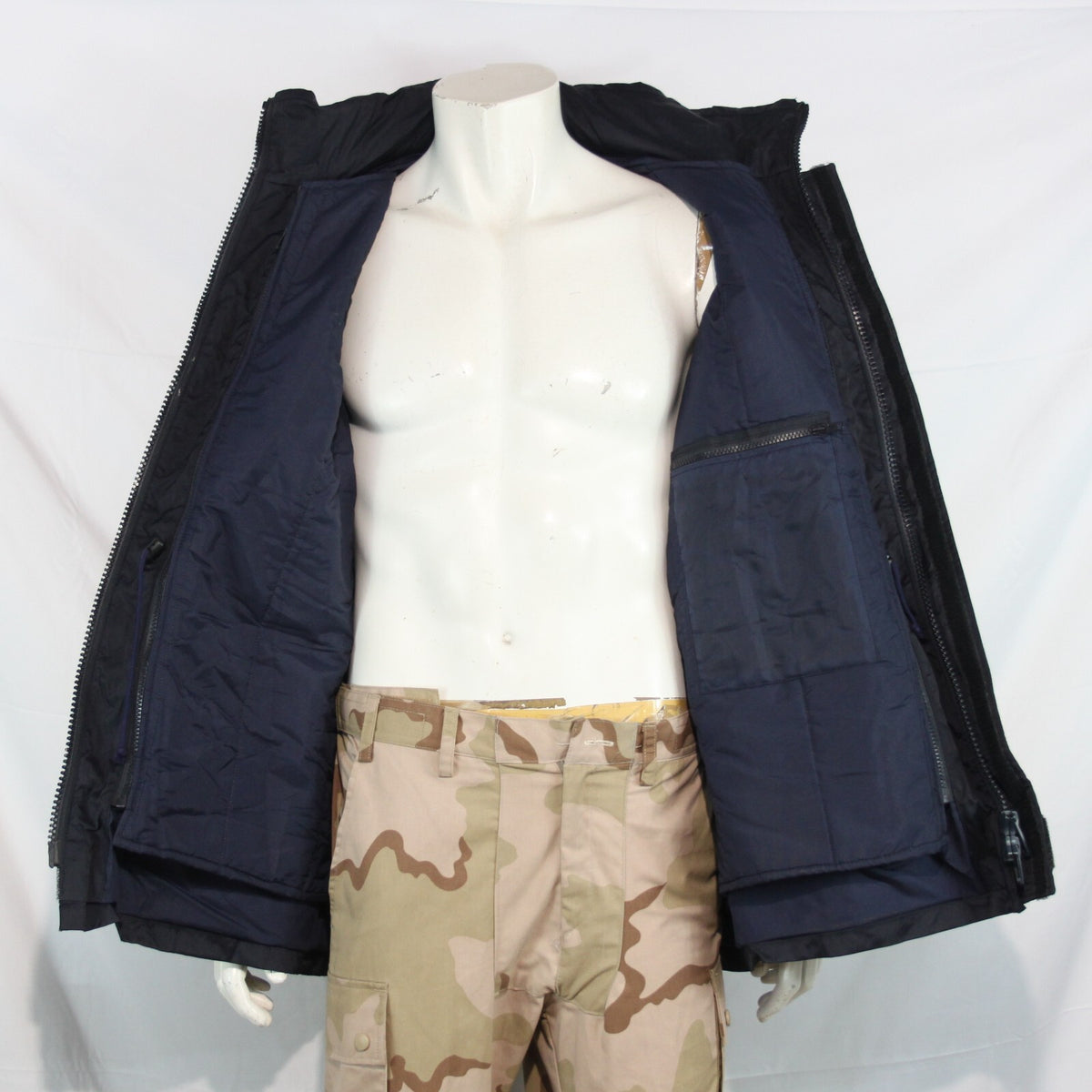 Genuine Surplus French Firefighters jacket Navy Water Resistant 46" (3219)