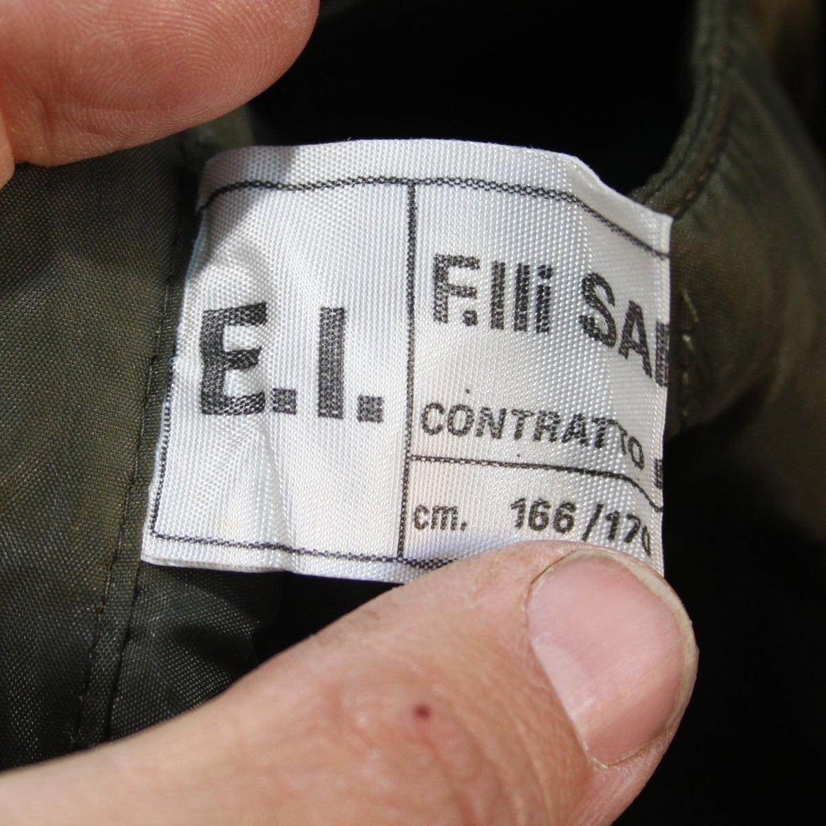1970's Vintage Italian Army Foul Weather jacket Waterproof Lined 38-40" (4309)