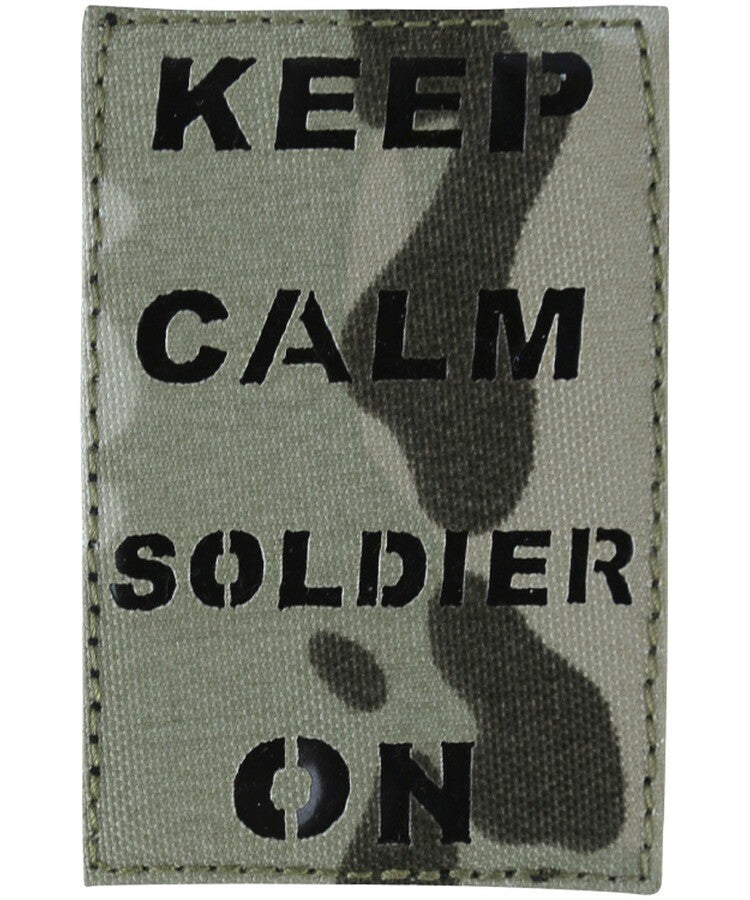 KT Keep Calm & Soldier On BTP Laser cut  Morale Patch tactical hook 3D Army Airs