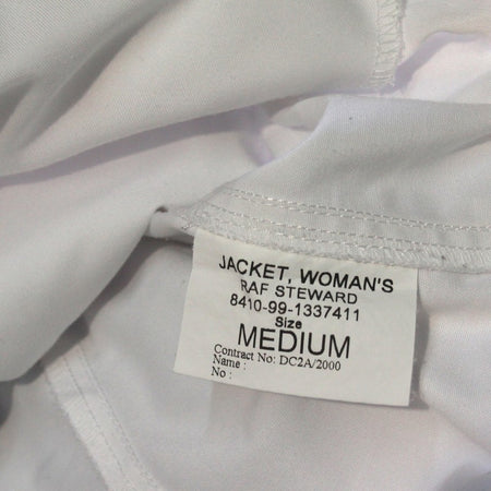RAF Stewards Womens White Dress Jacket Genuine Surplus Airforce Medium (3667)