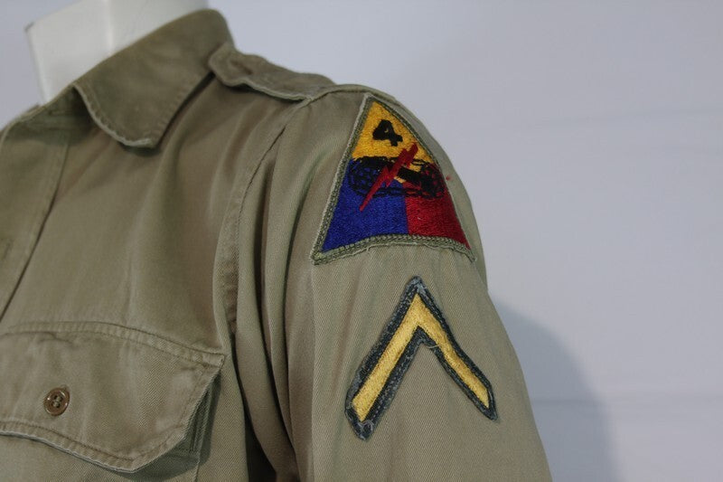 Genuine Surplus Vintage US Army Shirt 5th Armoured 1950's60's 38-40" (1526)