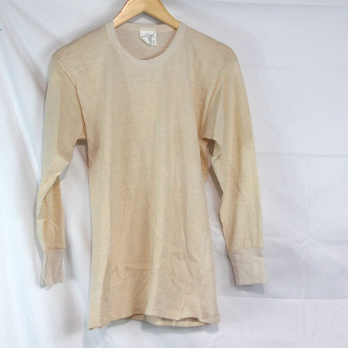 Italian Army Thermal Top Genuine Surplus Cream Military Long Sleeve (3825)