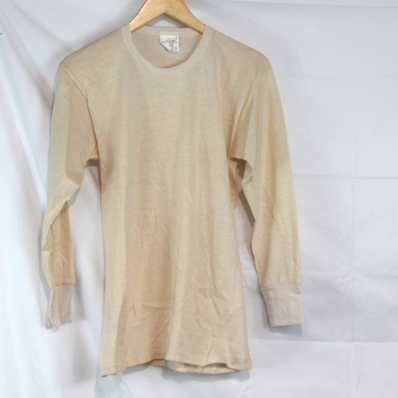 Italian Army Thermal Top Genuine Surplus Cream Military Long Sleeve (3825)