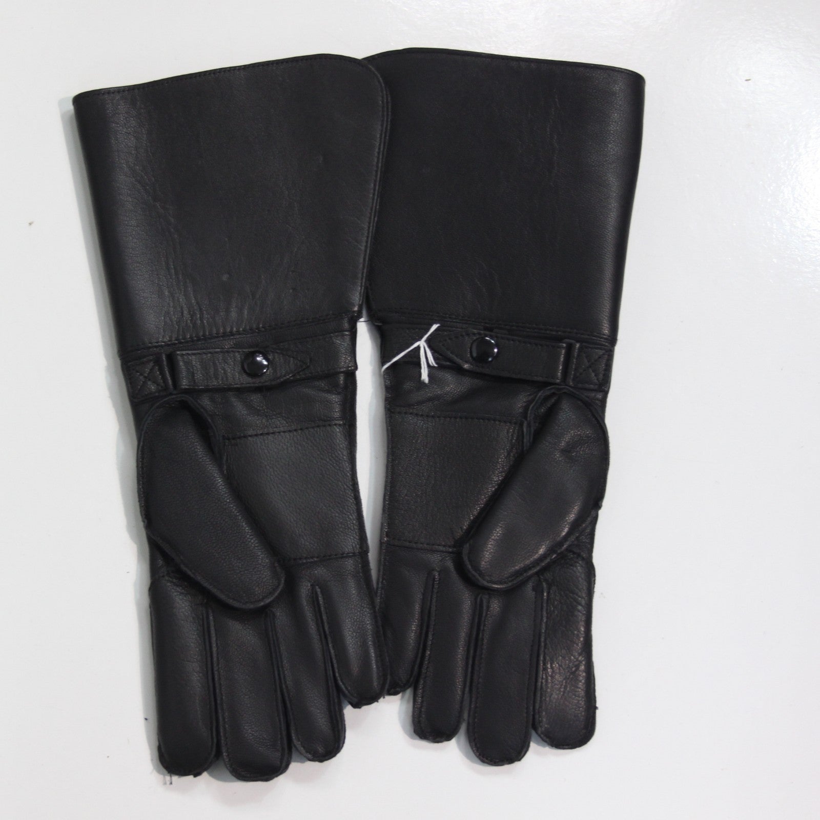 Black Leather Motorbike Gloves Dispatch Rider Size Small UK 8.5 (3910)