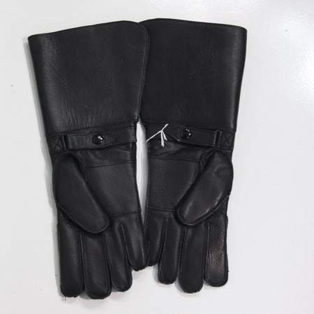 Black Leather Motorbike Gloves Dispatch Rider Size Small UK 8.5 (3910)