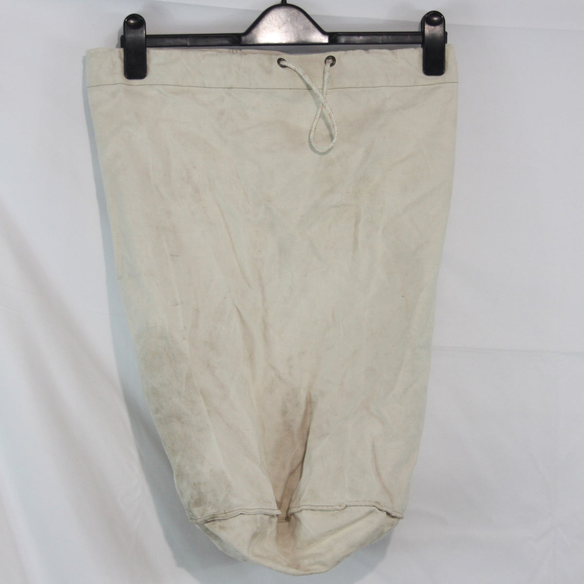 Vintage French Army Canvas Ballast Bag White Genuine Surplus (4388)
