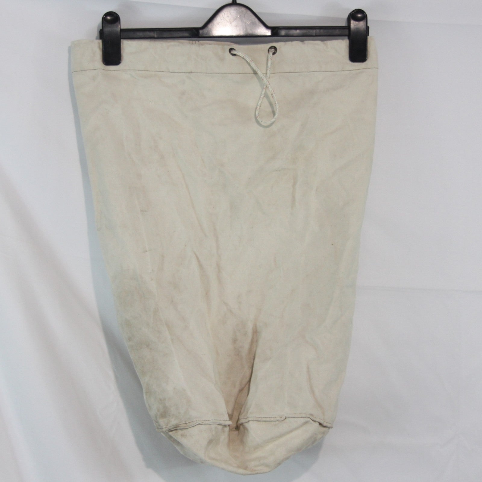 Vintage French Army Canvas Ballast Bag White Genuine Surplus (4388)