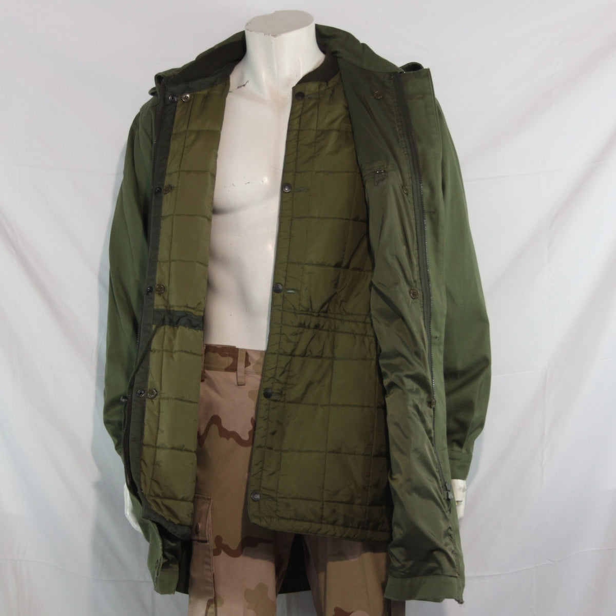 Italian Army Parka and Liner Genuine Surplus Warm Coat 42" Chest Olive  (4301)
