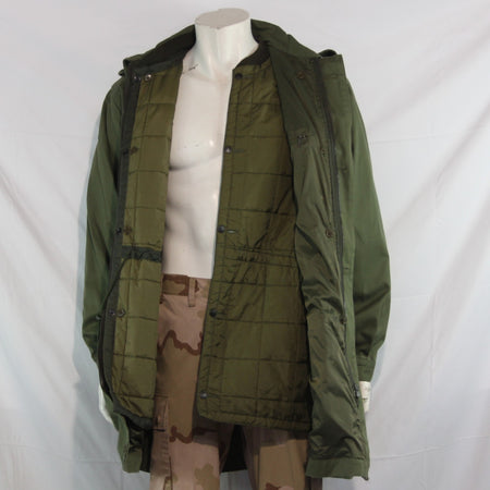 Italian Army Parka and Liner Genuine Surplus Warm Coat 42" Chest Olive  (4301)