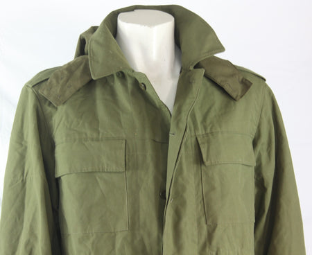 Genuine Surplus Vintage Czech Army Olive Drab Canvas Hooded Parka Cotton Canvas