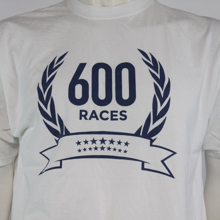 Formula 1 600 Races Official Merchandise T-Shirt White Cotton Grade 2 (3613)
