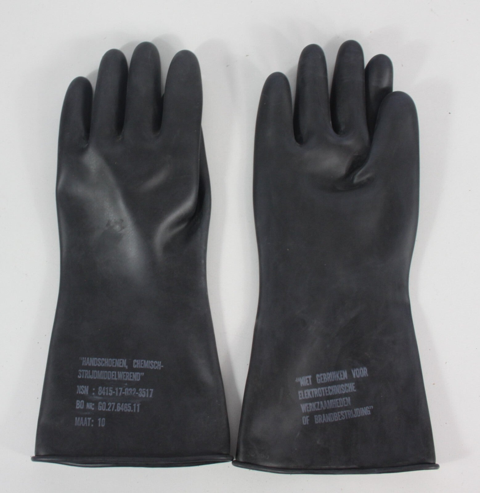 Genuine Surplus Dutch Army Rubber Gloves New in Packet Date Expired