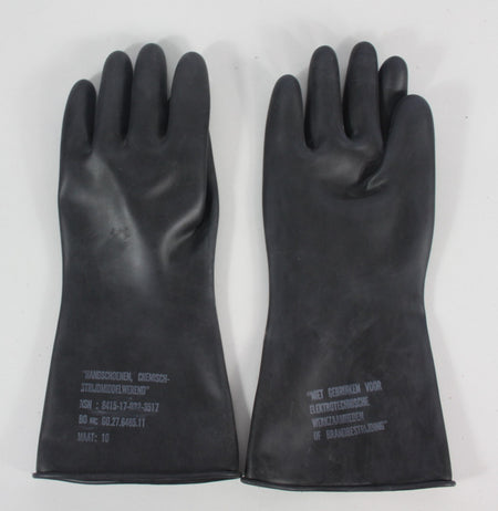 Genuine Surplus Dutch Army Rubber Gloves New in Packet Date Expired