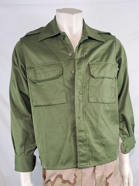 Genuine Surplus Spanish Army Heavyweight Shirt Green 36-38" XShort (2402)