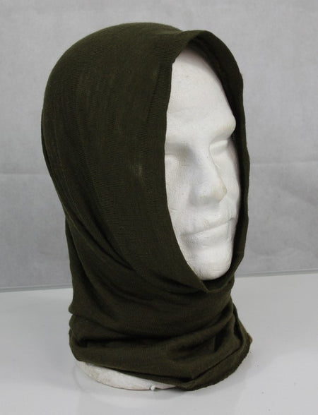 British Army Wool Knitted Snood Headover Olive Genuine Surplus (4252)