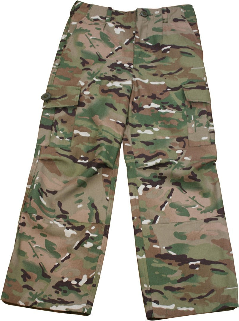  Kids Polycotton MTP HC Army Soldier Style Camo Camouflage Combat Play Trousers 