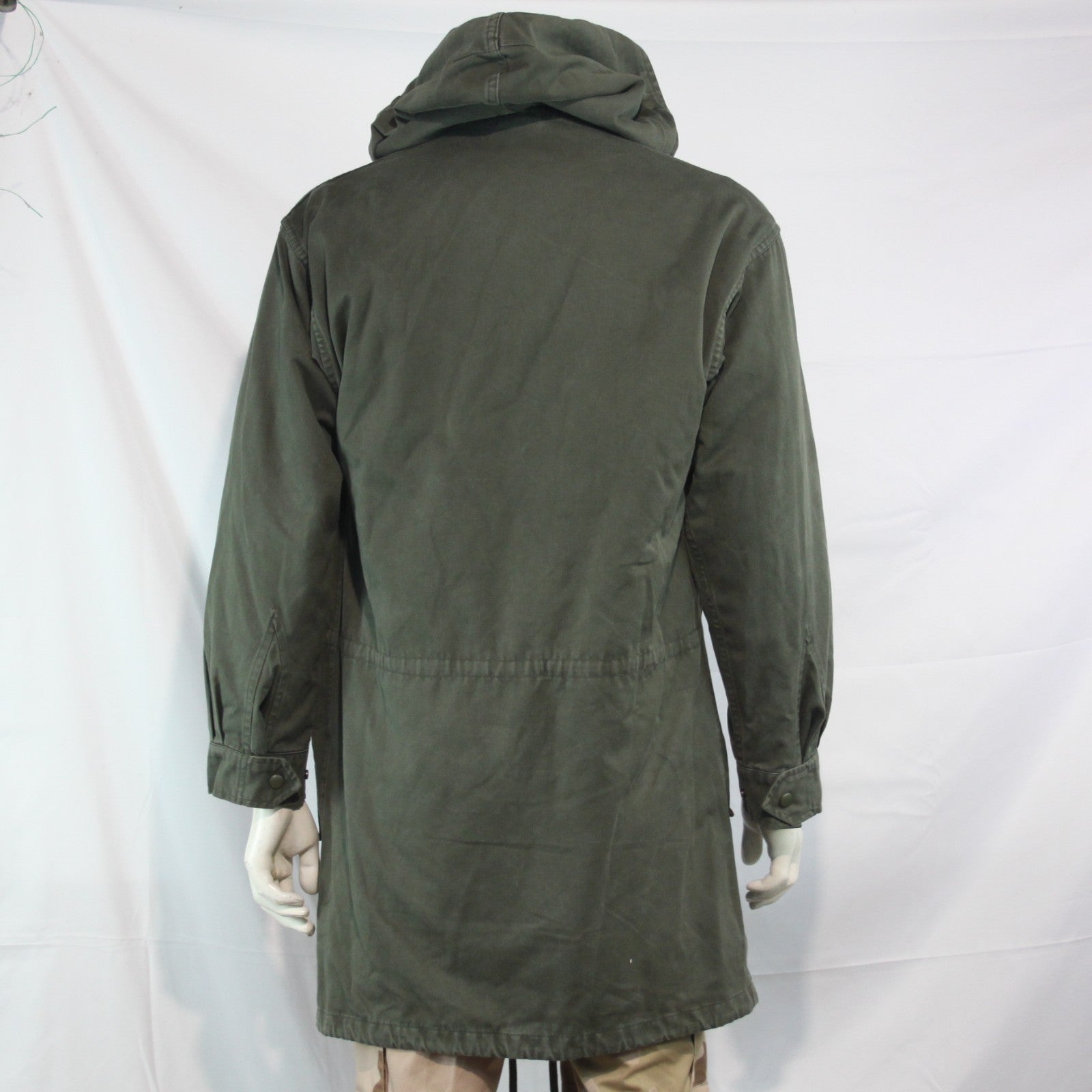 1980's French Army Fur Lined Parka Winter Genuine Surplus Olive 36-38" (3701)