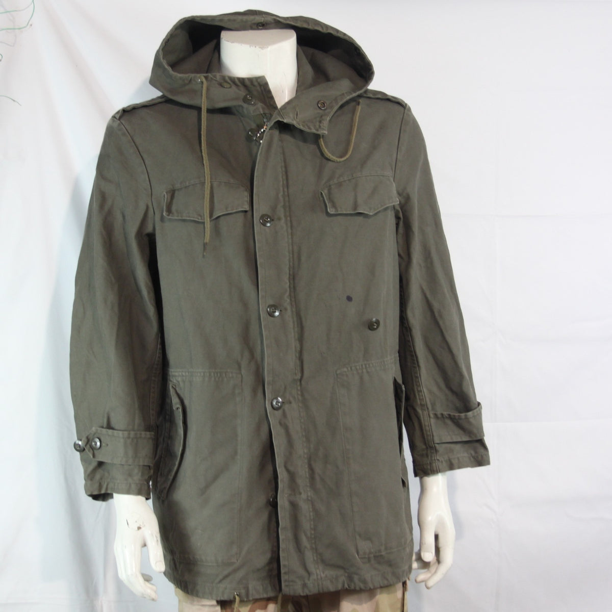 Genuine Surplus German Army Parka Olive Unlined Canvas Military Grade 2 (3746)