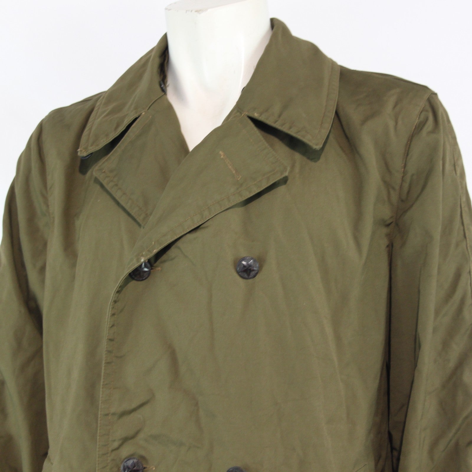 Mens Soviet Cold War Romanian Overcoat Genuine Surplus 42-44" Chest (3602)
