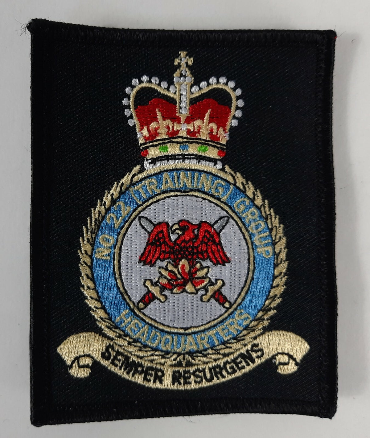 Factory Overrun RAF No22 Training Group HQ Embroidered Patch 95x75mm