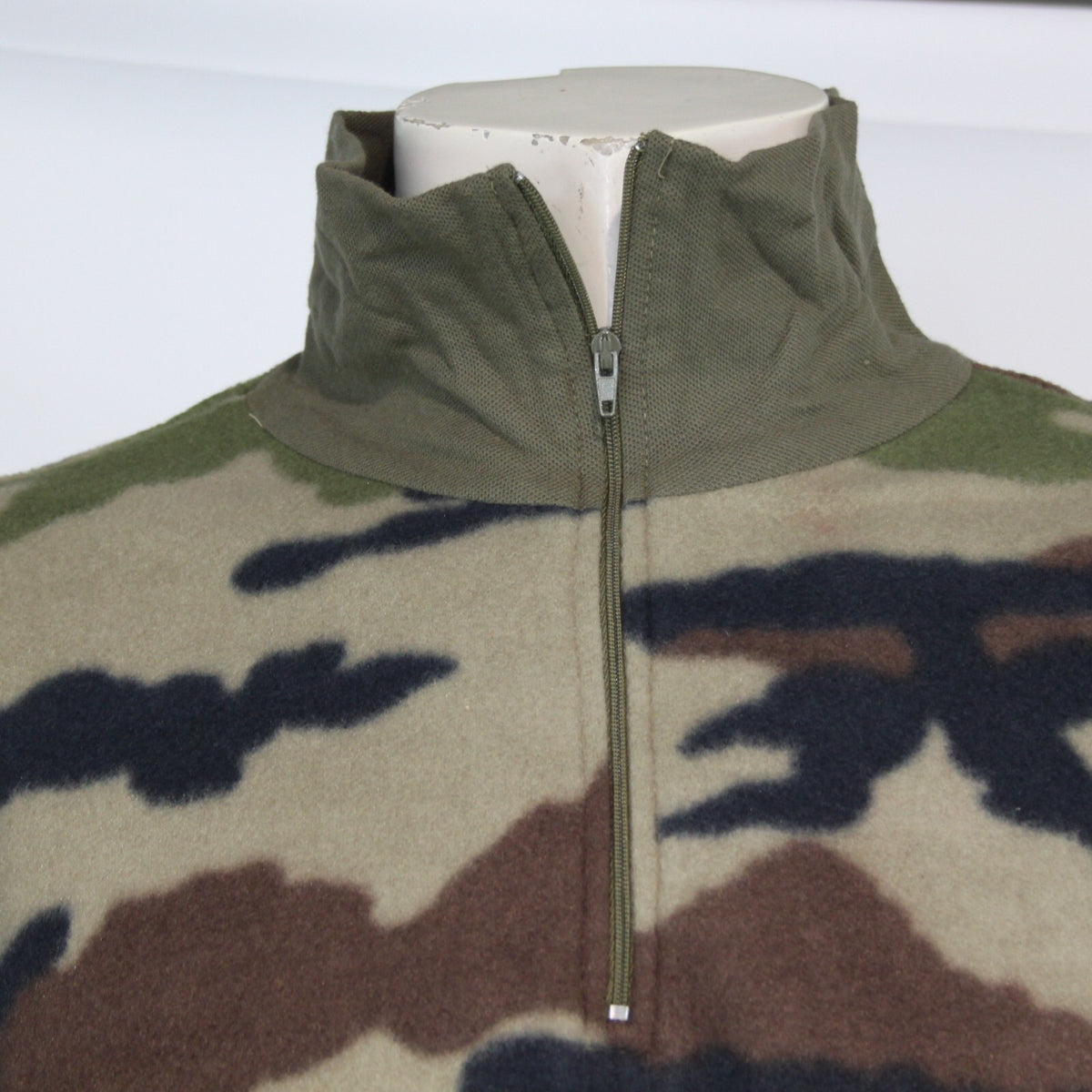 French Military Style CCE Camo Fleece 1/4 Zip Top Jumper Shirt 3XL (3317)