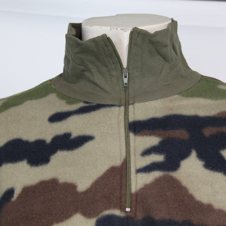 French Military Style CCE Camo Fleece 1/4 Zip Top Jumper Shirt 3XL (3317)