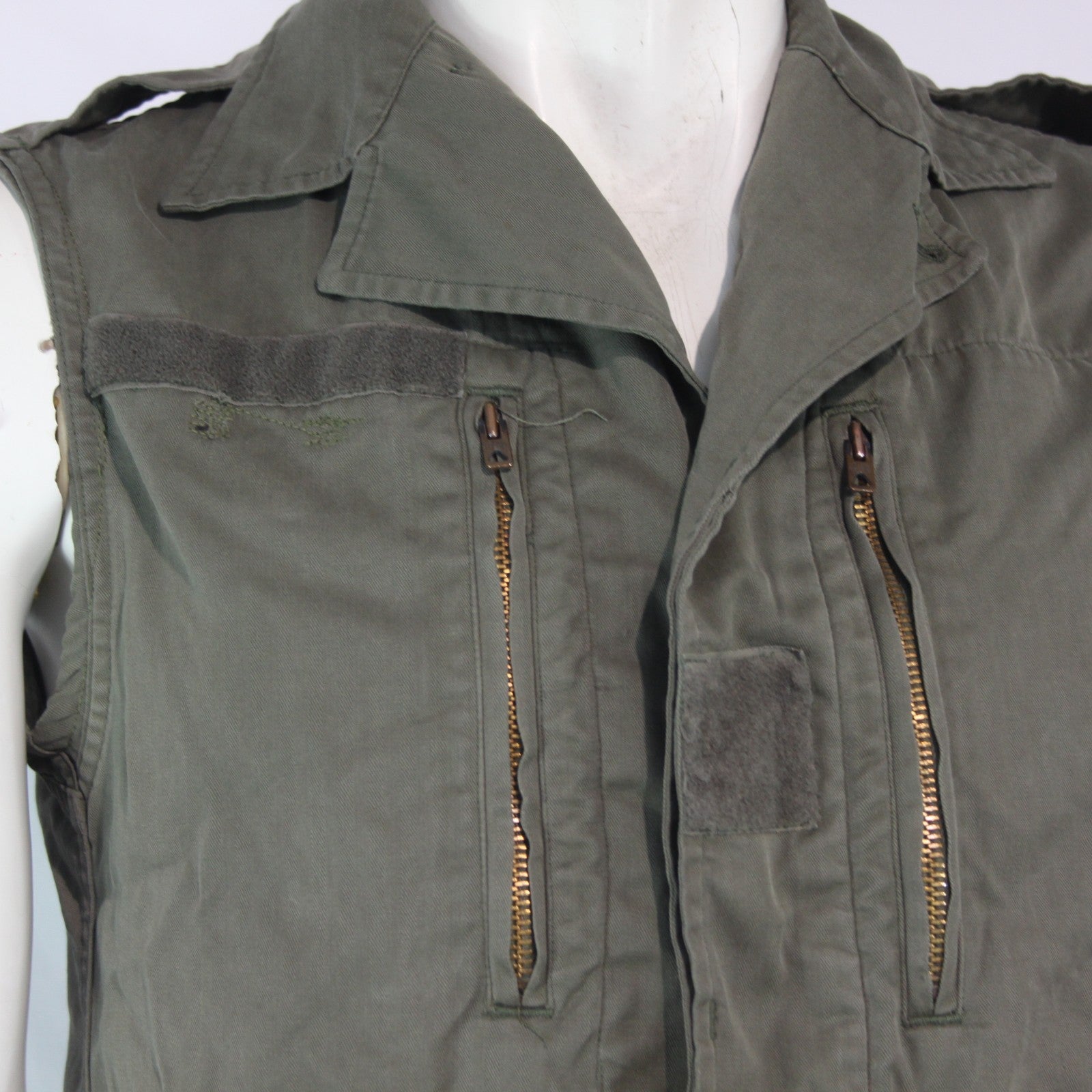 Genuine Surplus French Jacket Converted to Gilet Sleeveless Canvas 34"  (4211)