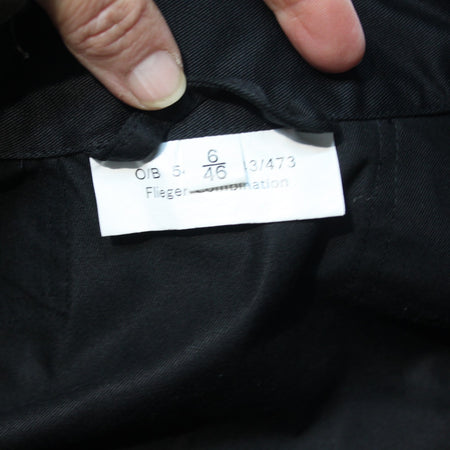 German Military Style Flight Suit Black Coverall Army Airforce 36" Chest (3999)