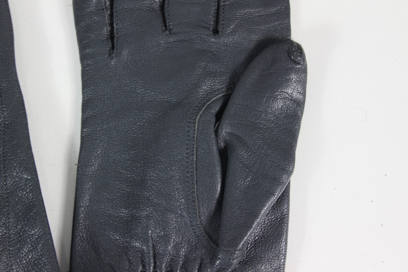 Genuine Surplus German Grey Leather Flight Gloves Aviation Military unlined