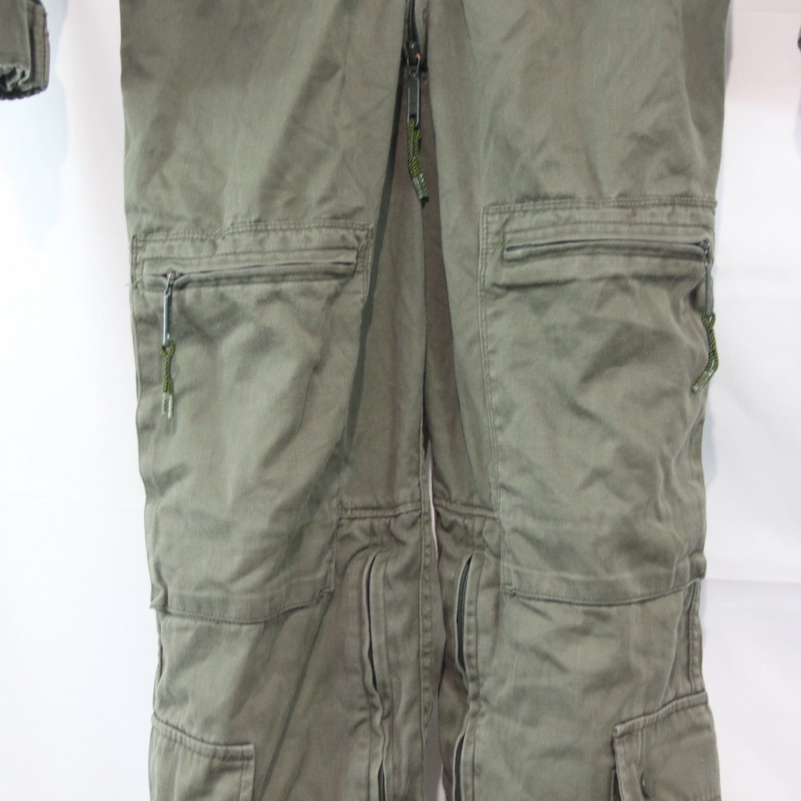 French Army AFV Coverall Olive Green Genuine Surplus 36" Chest Xshort (4170)