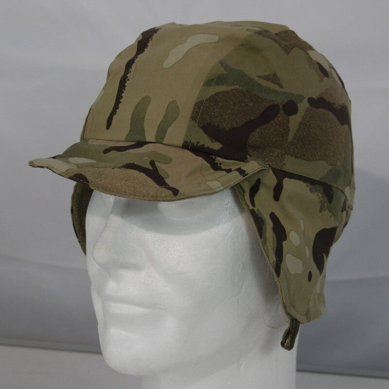Genuine Surplus British Army MTP Camo Winter Cold Weather Hat No Chin Flaps