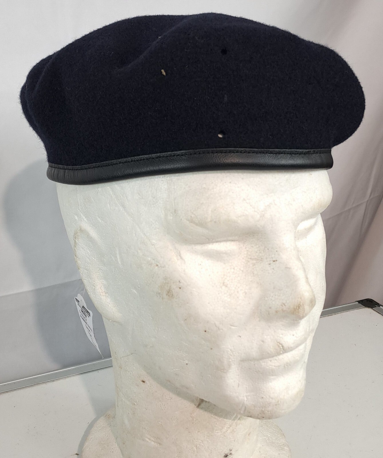 Genuine Surplus French  Army Dark Navy Beret hats Wool Supergrade w small holes