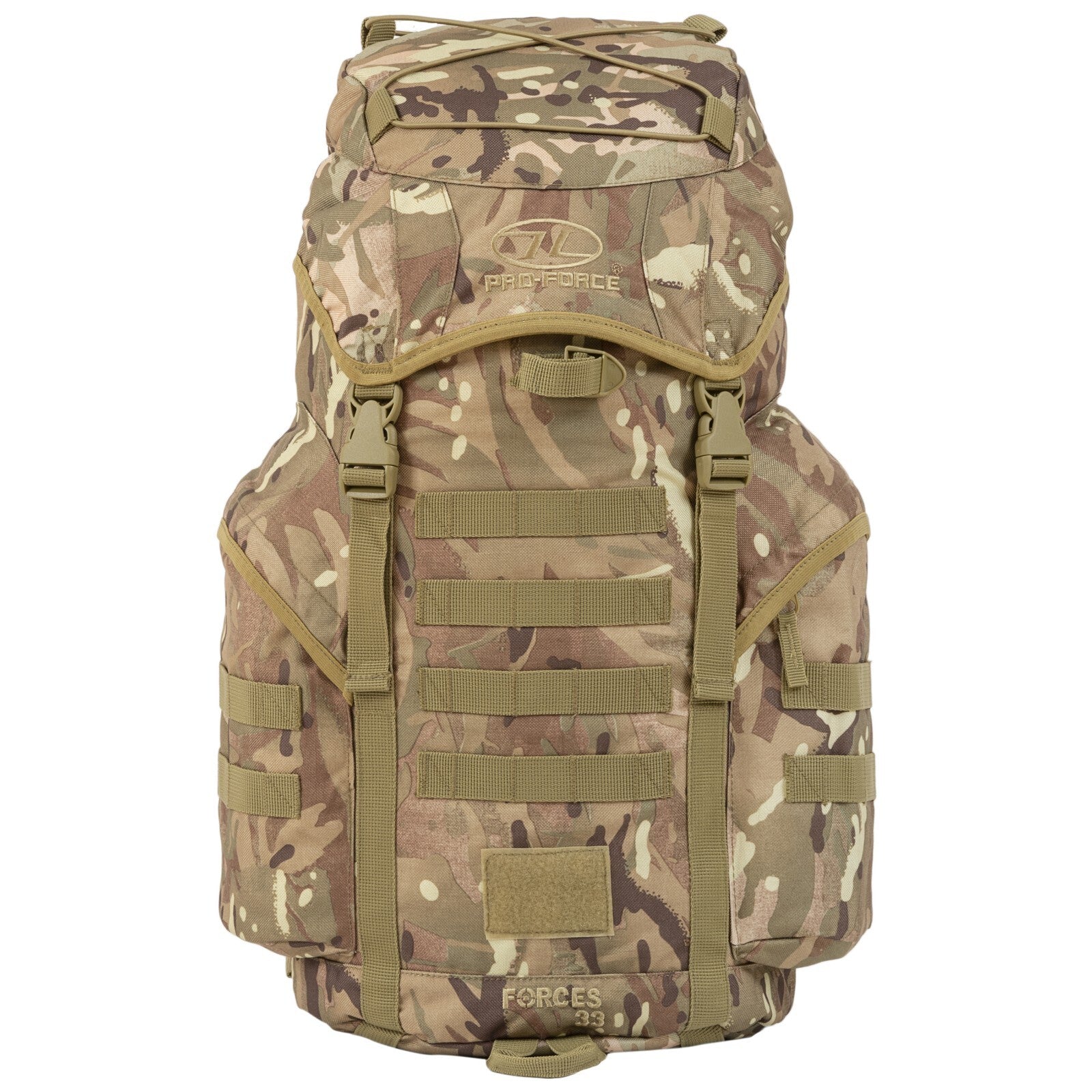 Highlander Forces 33L Rucksack Backpack Bergen Military Camo Olive Black