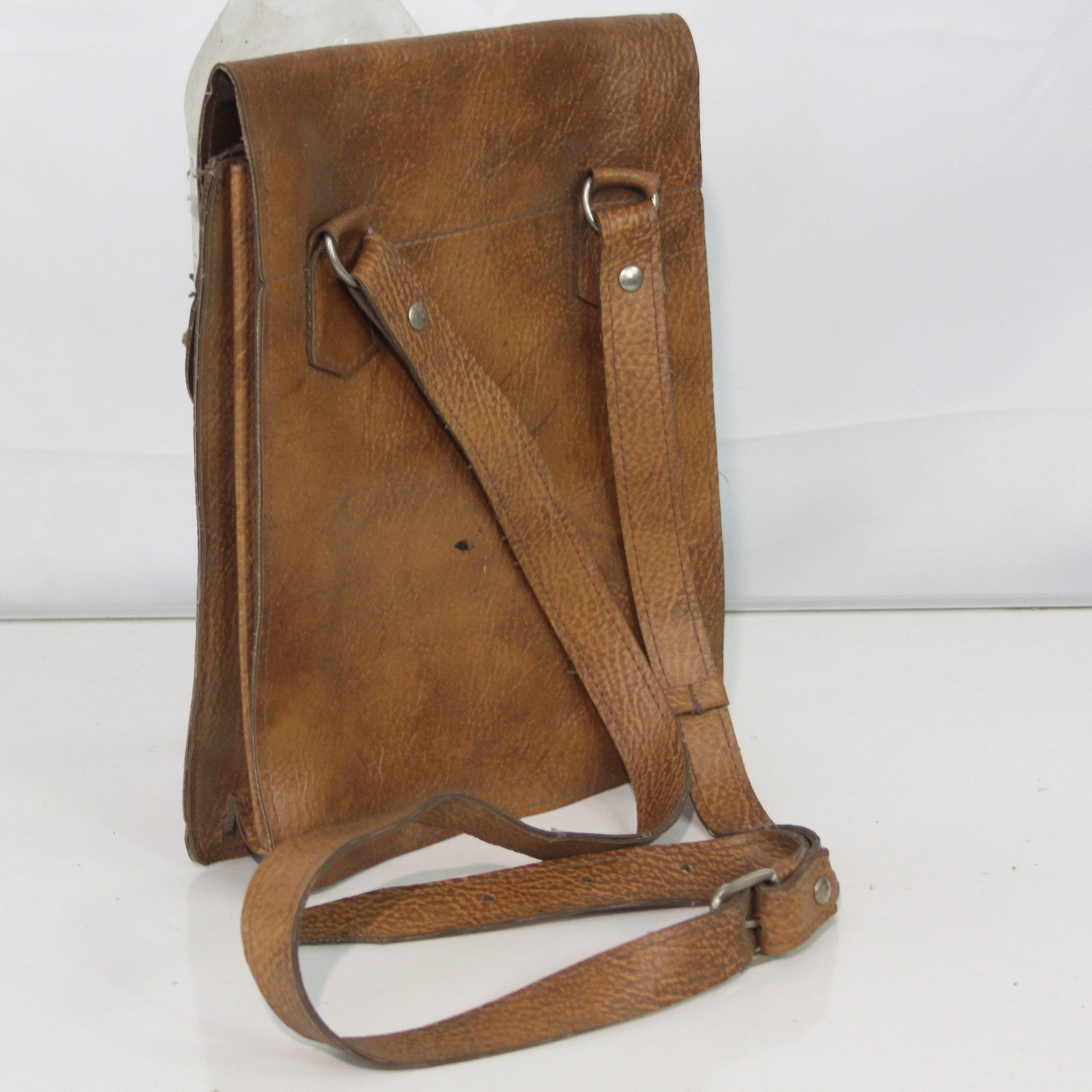 Genuine Surplus Vintage Hungarian Army Military Map Case Leather Tan (3439)