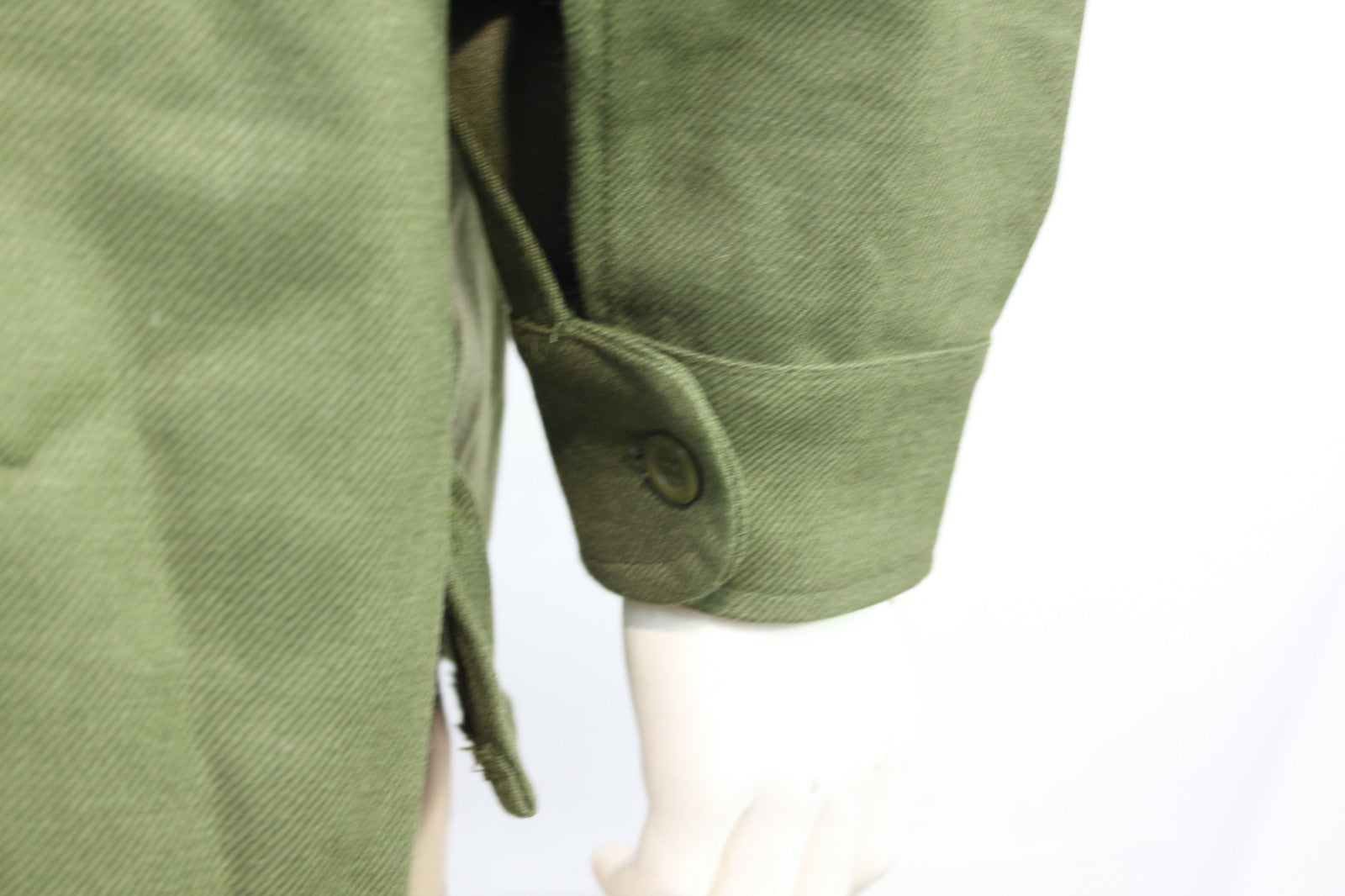Genuine Surplus Spanish Army Wool/Cotton Mix Shirt Olive 38-40" (3349)