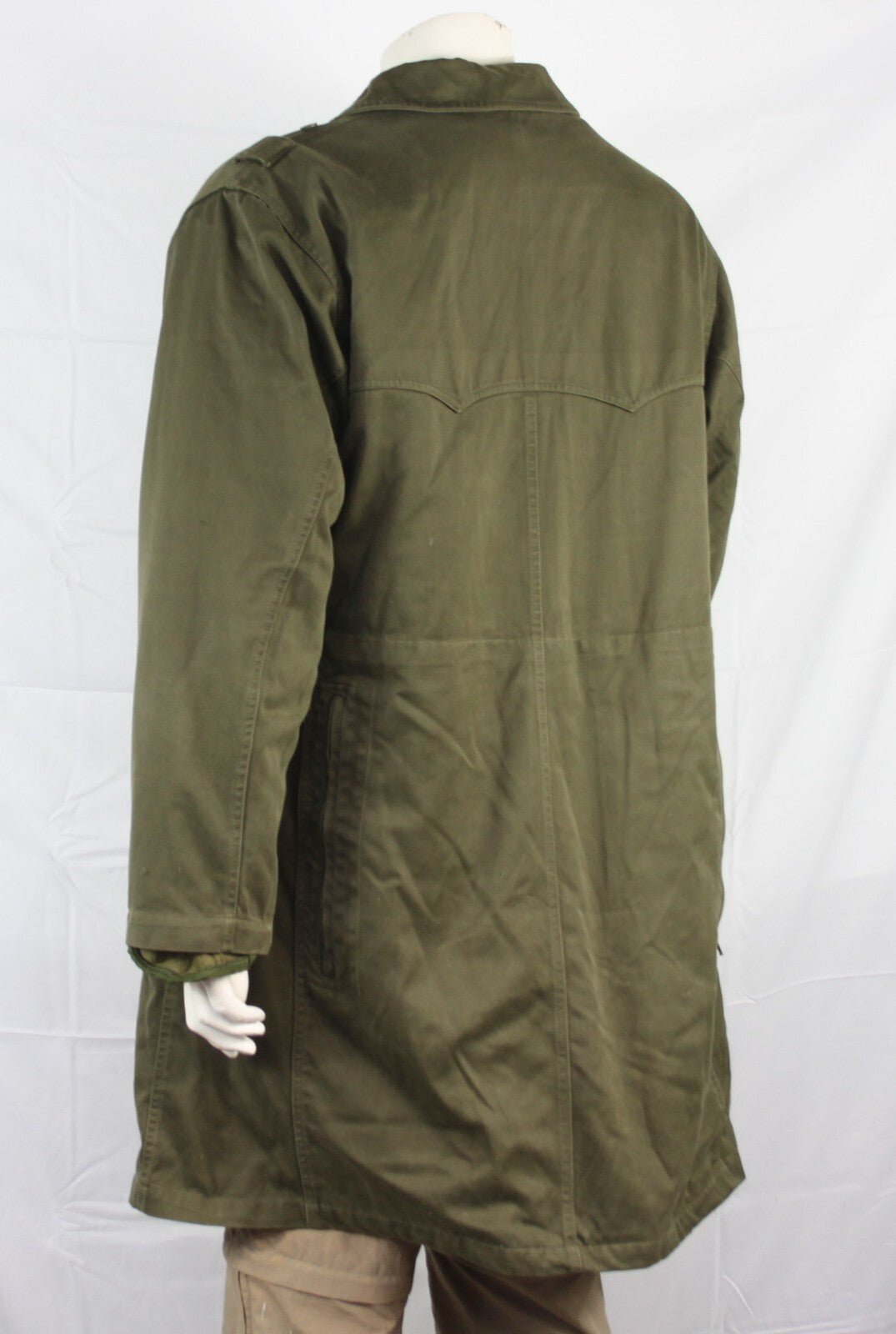 Genuine Surplus Serbian Olive Winter Parka Cotton Canvas Quilted Button in Liner