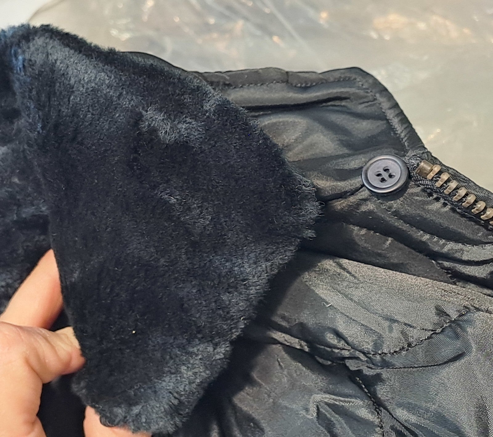 Highlander MA2 Bomber Jacket Faux Fur Collar Padded Quilted Black USAF Small