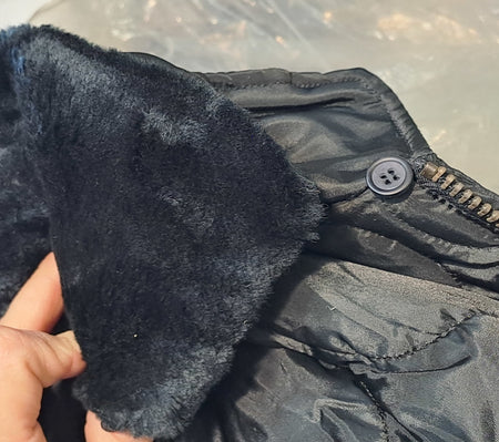 Highlander MA2 Bomber Jacket Faux Fur Collar Padded Quilted Black USAF Small