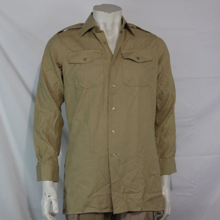 Genuine Surplus British Heavyweight Mans No2 Dress Shirt Fawn Officers (3427)