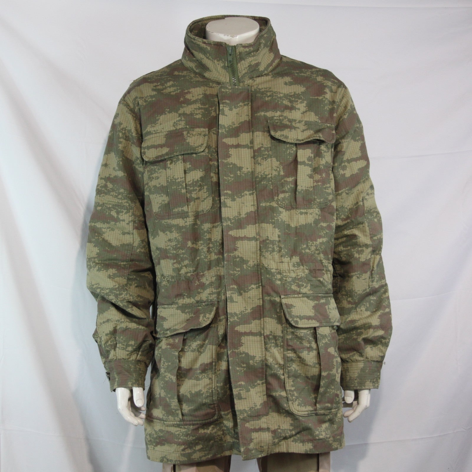 Genuine Surplus Turkish Army Camo Parka Fleece Lined Jacket 40-42" (3767)